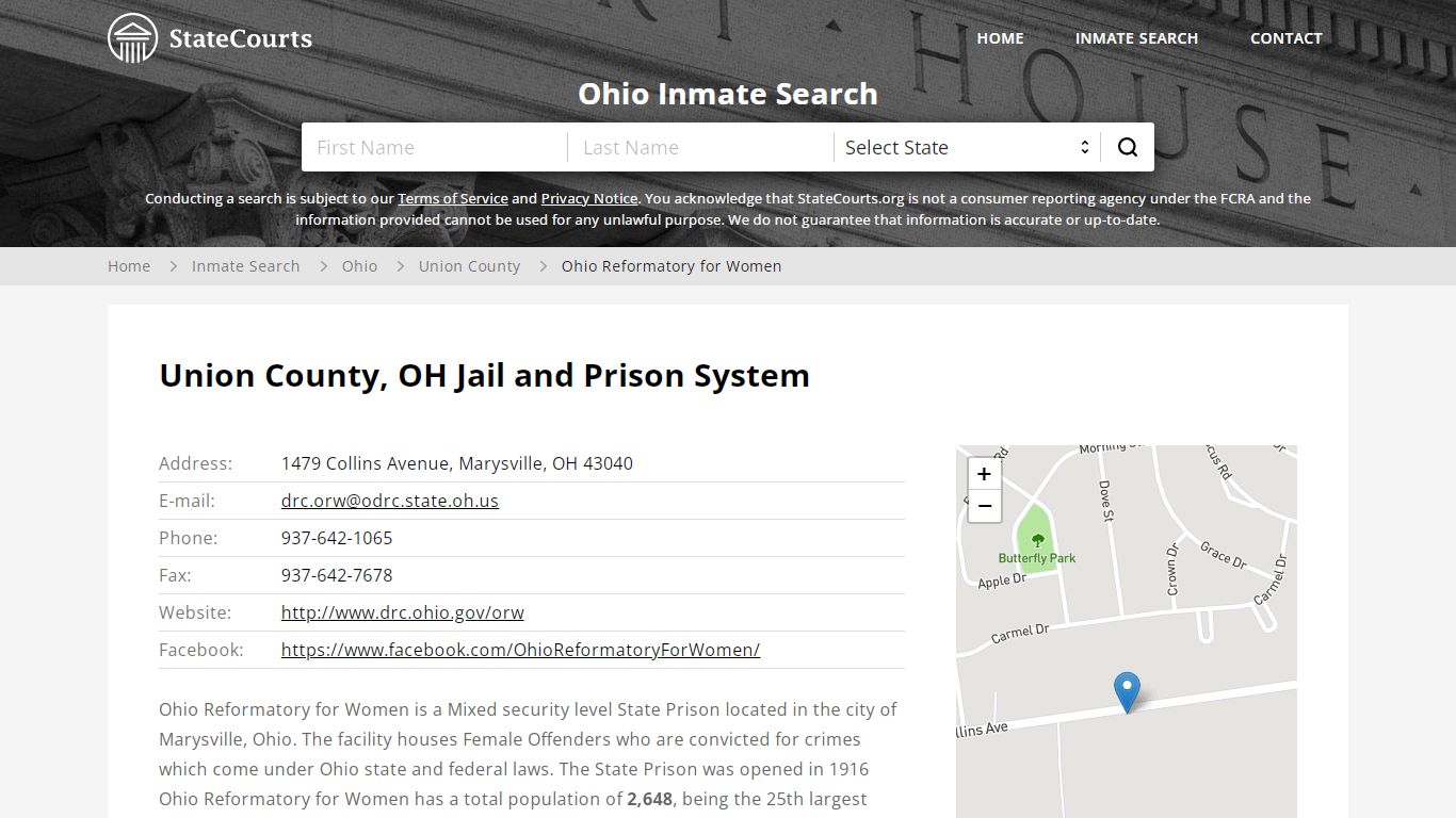 Ohio Reformatory for Women Inmate Records Search, Ohio ...